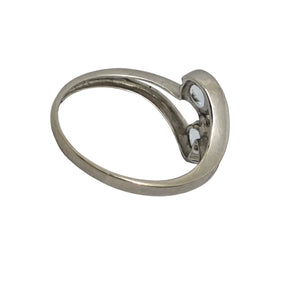 Bague en Or Gris 18K avec  topazes