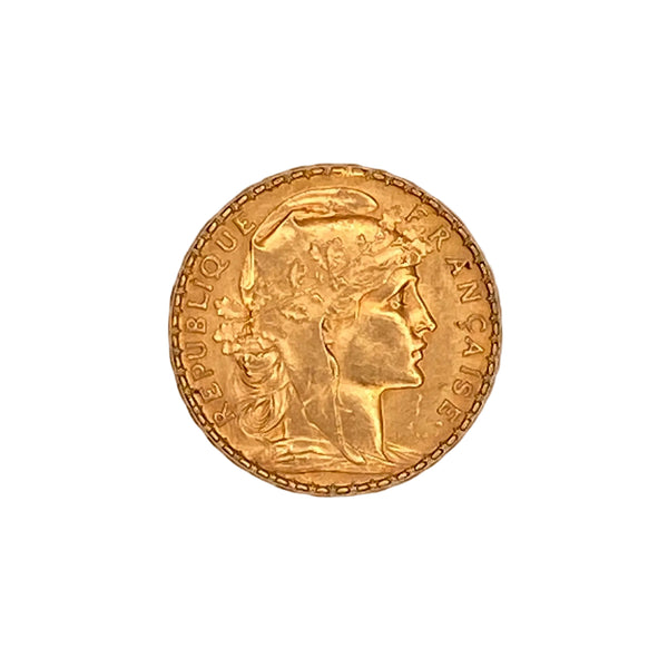 Pièce 20 Francs Marianne  en or jaune 20k - 6.45 G