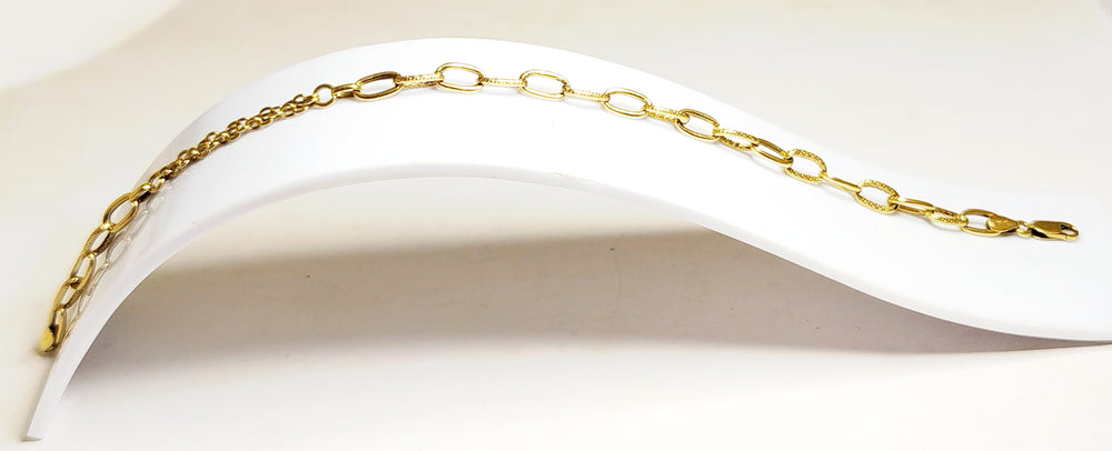 Bracelet Maillon Cheval en Or Jaune 18 Carats - 4.53 Grs