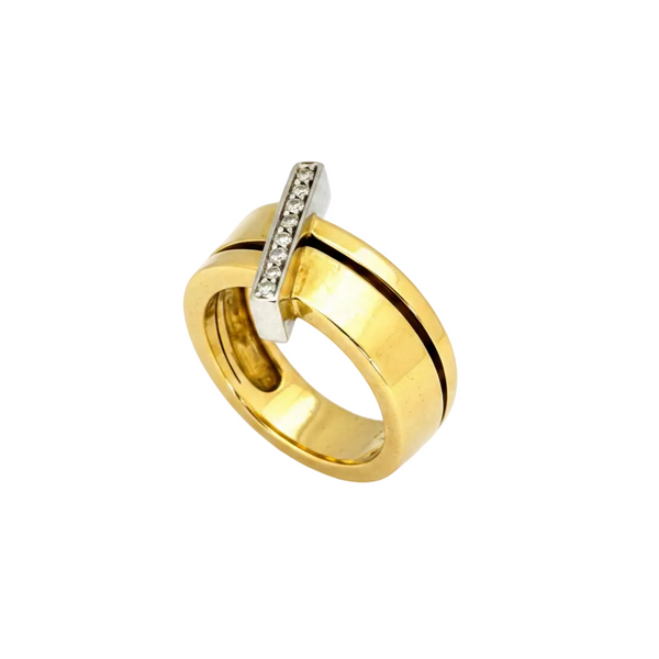 Bague en Or Jaune 18k - 9.75 G - Taille : 53