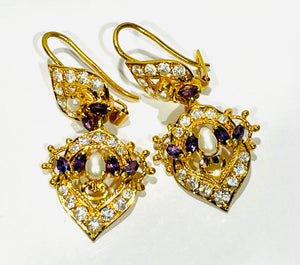 Boucles d'oreilles en or jaune 22K - 6.57 Grs