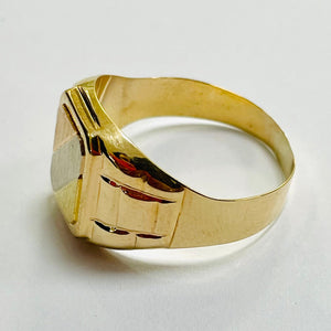 Chevalière 3 Ors 18K  - Taille 71 - 5.64G