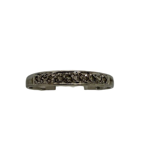 Bague Diamants Or Blanc 18K - 1.38 G - Taille 52