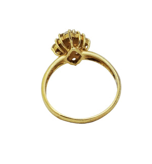 Bague Marquise en Or Jaune 18k - 4.34 G - Taille : 59