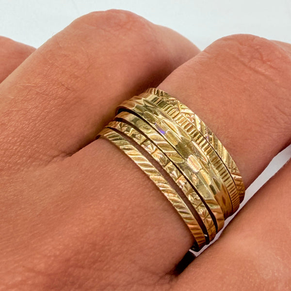 Bague Semainier en Or Jaune 18K