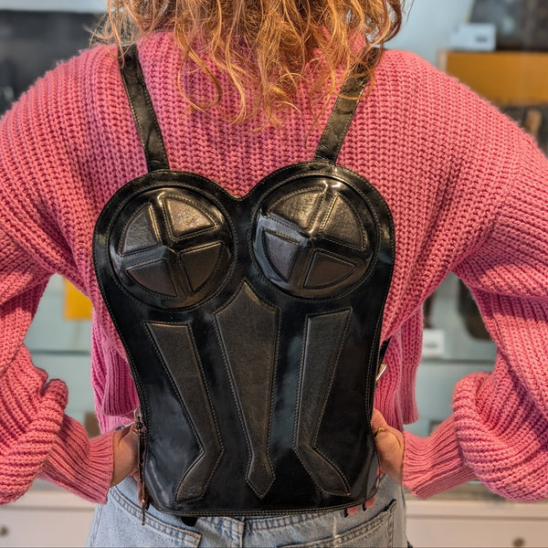 Sac à dos Jean-paul Gaultier Bustier - cuir noir