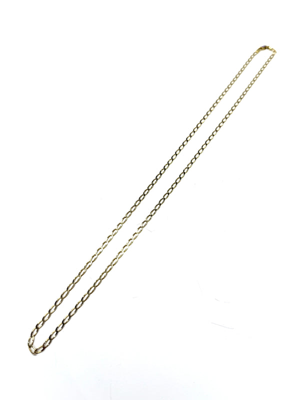 Collier Longue Chaîne en Or Jaune 18K – Maille Cheval