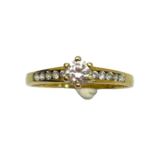 Bague Solitaire en Or Jaune 18k - 2 G