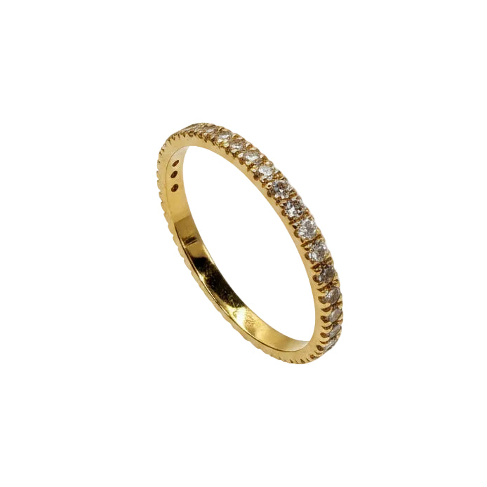 Bague Demi Tour Or Jaune 18 K - Taille 52 - 1.31 G