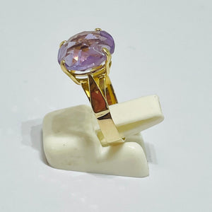 bague en or jaune 18 K avec - Taille 56 - 2.97 G