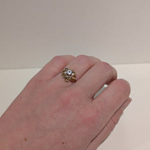 Bague en Or Jaune et Or Gris 18K - Taille 52 - 3.39G