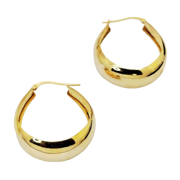 Boucles d'oreilles créoles en or jaune 18k - 6.81 G