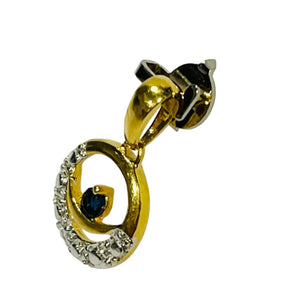 Pendentif Médaille en Or Jaune et Blanc 18K - 1.13G