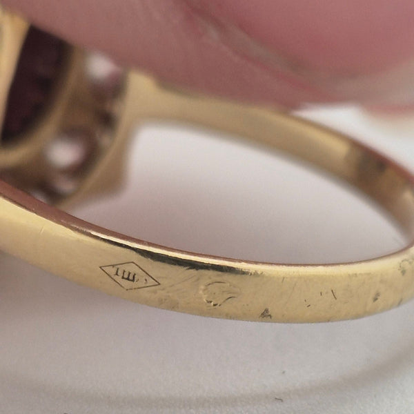 Bague Marguerite en Or Jaune 18K avec oxydes