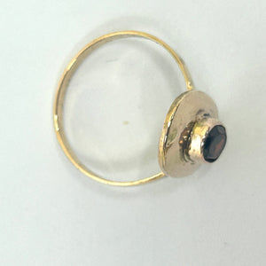 Bague Ancienne Or Jaune 18k avec Grenat