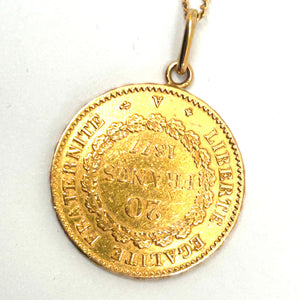 Pendentif Or Jaune Porte Pièce