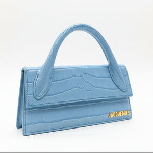 Sac Jacquemus Chiquito long en cuir croco