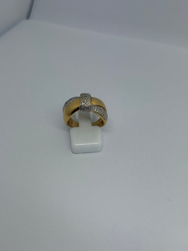Bague Tank en Or Jaune 18 K - Taille 52