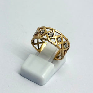 Bague en Or Jaune 18 K - Taille 54 - 2.24 G