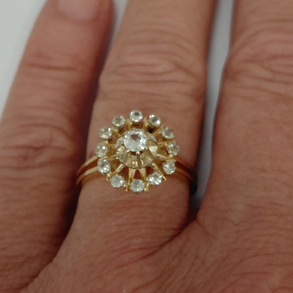 Bague en Or Jaune 18K Taille-55