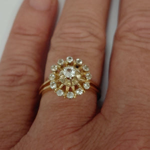Bague en Or Jaune 18K Taille-55