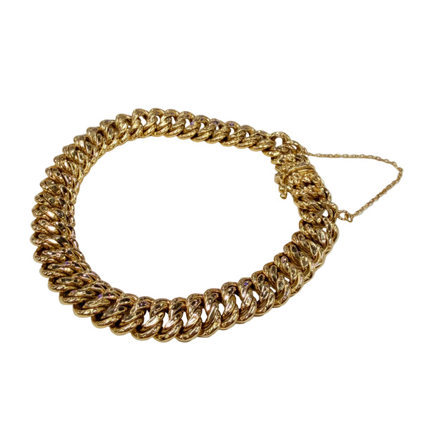 Bracelet en or jaune 750/1000 - Maille Américaine