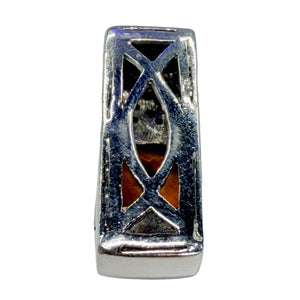 Pendentif Or Blanc avec Diamants et Citrine 18k