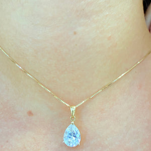 Pendentif Solitaire en Or Jaune 18 K -  1.89 G