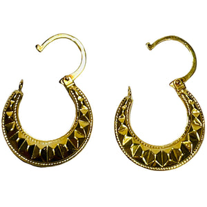 Boucles d'oreilles créoles en or jaune 18K - 1.20 Grs