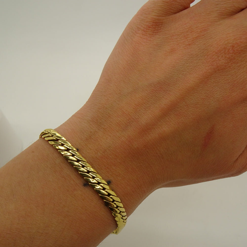 Bracelet Maillon en Or Jaune 18K - 20 Cm