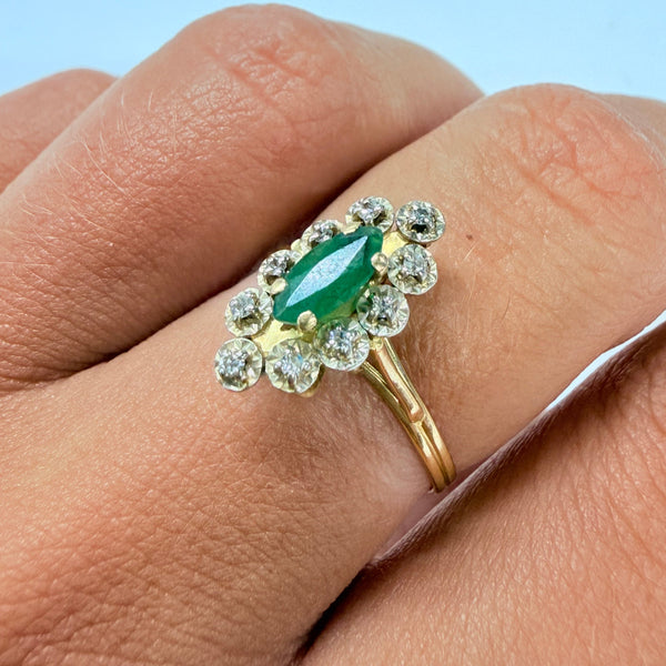 Bague Marguerite en Or Jaune 18K - Taille 53