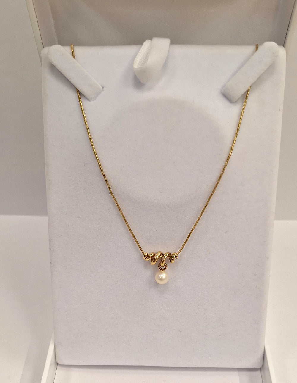 Collier Princesse Or Jaune 18K avec perle de culture
