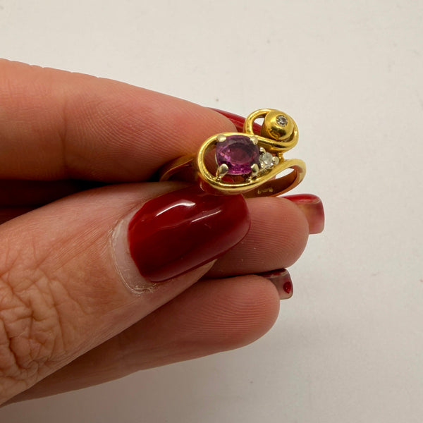 Bague en Or Jaune 18K Taille-56