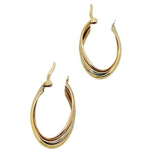 Boucle d'oreille en Or Jaune, Or Blanc, Or Rose  18 carats
