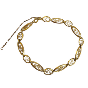 Bracelet en Or 18K Filigrane Américaine - 19cm - 6.82gr