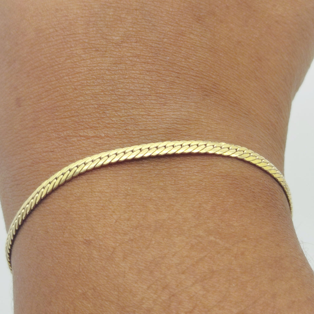 Bracelet en Or Jaune Anglaise 18K 2.52 Grs