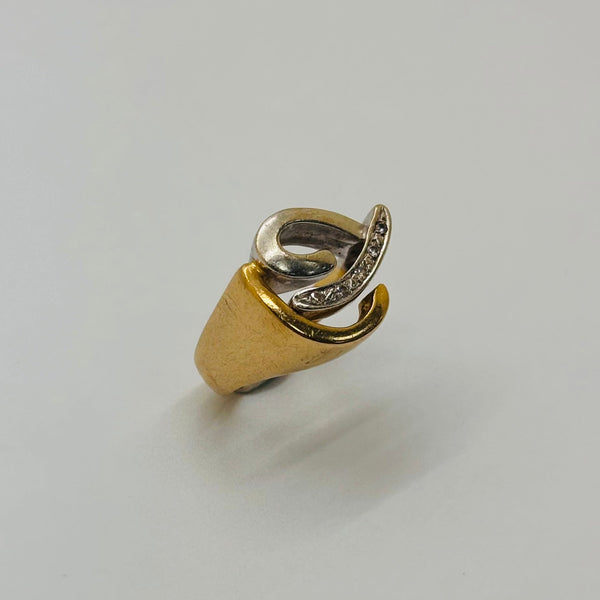 Bague en or 18K avec diamants Taille-52