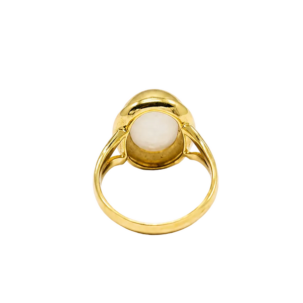 Chevalière en Or Jaune avec Pierre Oxyde de Zirconium 18K