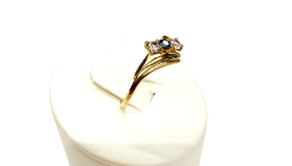 Bague en Or jaune 18k - Taille 56 - 1.19 Grs