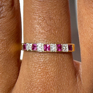 Superbe bague demi tour en or jaune 18K - 2.15Grs - T53