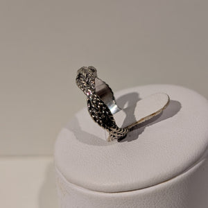 Bague Tressée en Or Gris 18K Taille-54