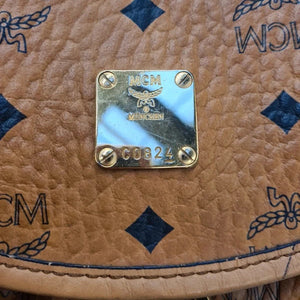 Sac à dos MCM Heritage Drawstring en cuir beige