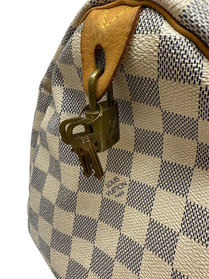 Louis Vuitton Speedy 30 Damier blanc avec porte monnaie