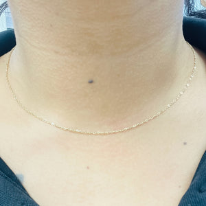 Collier Ras du Cou en Or Jaune 18K - 0.90G