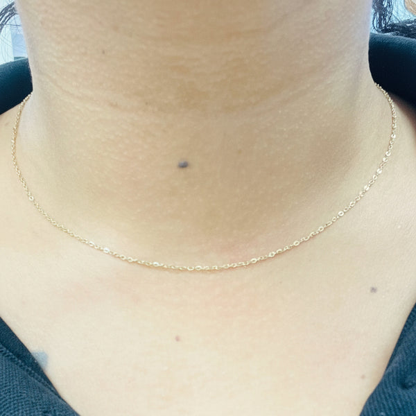 Collier Ras du Cou en Or Jaune 18K - 0.90G