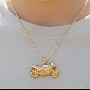 Pendentif Moto en Or Jaune 18k - 1.5 G