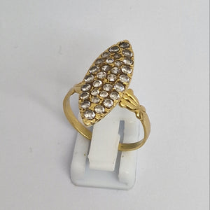 Bague Marquise en Or Jaune 18K - 4.32g