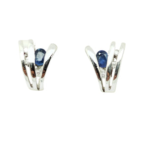 Boucles d'oreilles en or blanc 18 carats
