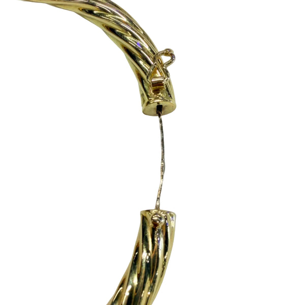 Bracelet jonc torsadé en or jaune 18 K