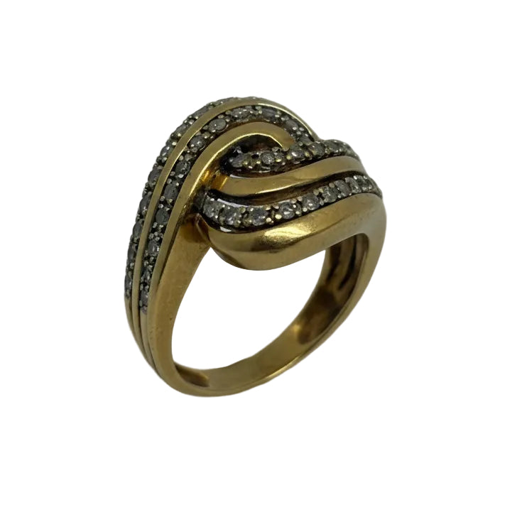 Bague Tank Or Jaune 18 K - Taille 51 - 6.78 G